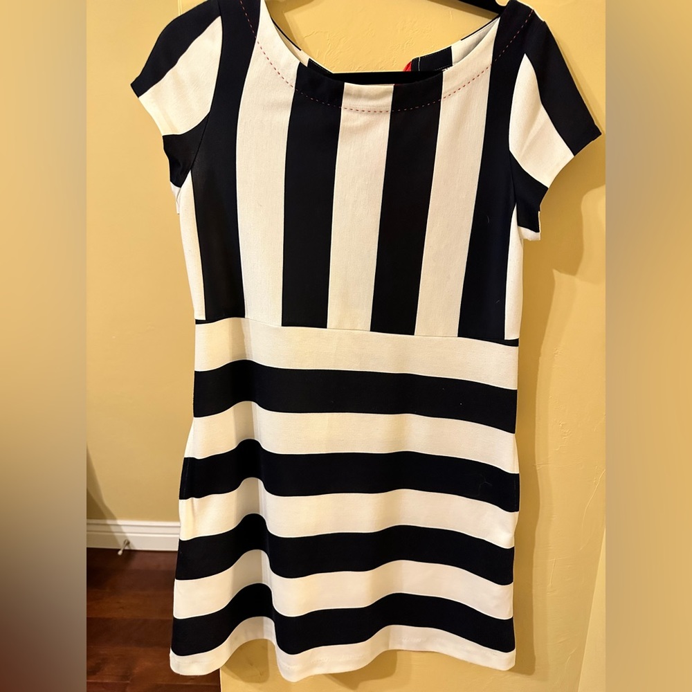 NWOT Postmark Anthropologie striped bow back dress
